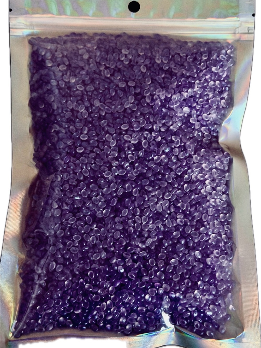 Lavender Vanilla scented Aroma Beads in Resealable Holographic Bag